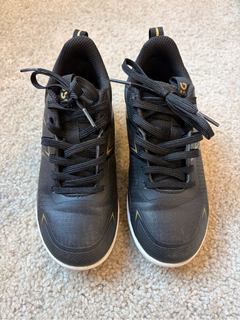 DSG Kid’s Multi-sport Cleats, Blackwith Subtle Gold Accents